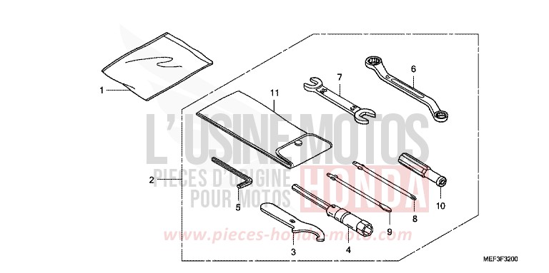 TOOLS for SW-T400 ABS PEARL COSMIC BLACK (NHA64) from 2009